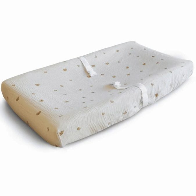 Mushie | Changing Pad Cover, Rainbow