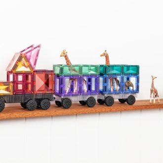 Connetix Magnetic Tiles | 50 Piece Pastel Transport Set