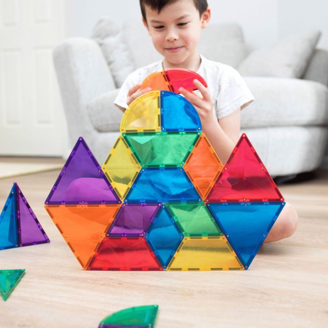 Connetix Magnetic Tiles | 36 Piece Rainbow Shape Extension Pack - Image 3