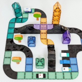 Connetix Magnetic Tiles | 16 Piece Ramps and Intersections Pack