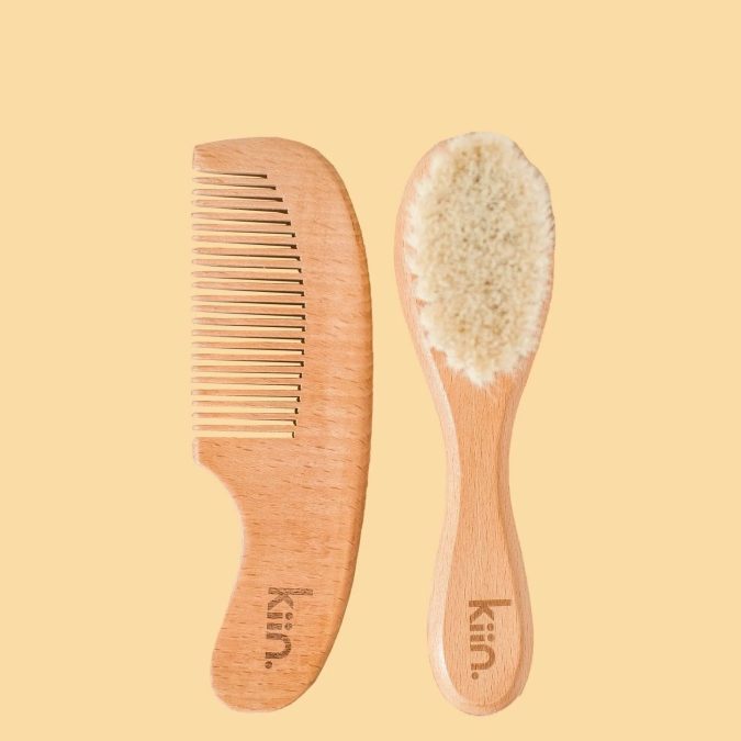 Kiin | Wooden Baby Brush + Comb Set - Image 3
