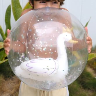 SUNNYLiFE  | Inflatable Beach Ball, Princess Swan