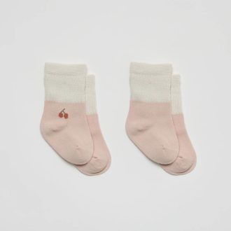 Over the Dandelions | Baby Socks, Cherry (2 Pack)