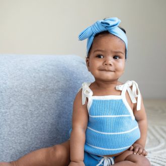 Ziggy Lou | Tie Singlet, River Stripe