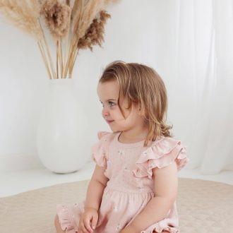 Aster & Oak | Pointelle Ruffle Dress