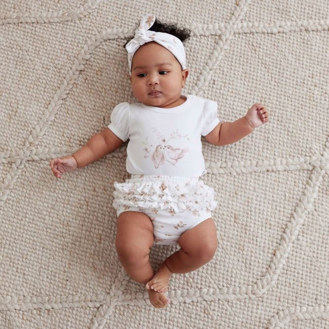 Aster & Oak | Short Sleeve Bodysuit, Blossom Print - Image 2