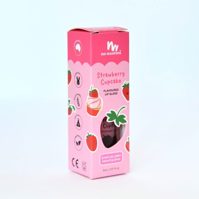 No Nasties | Natural Lip Gloss, Strawberry Cupcake - Image 3