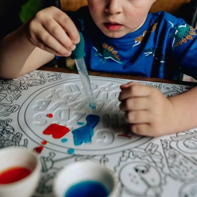 HeyDoodle | Reusable Sensory Mat, Alphabet Soup (Large) - Image 5