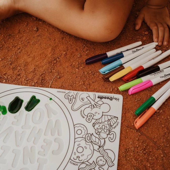 HeyDoodle | Reusable Sensory Mat, Alphabet Soup (Large) - Image 4