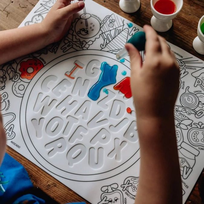 HeyDoodle | Reusable Sensory Mat, Alphabet Soup (Large) - Image 3