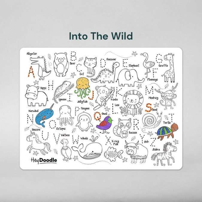 HeyDoodle | Reusable Colouring Mat, Into the Wild (Large) - Image 3