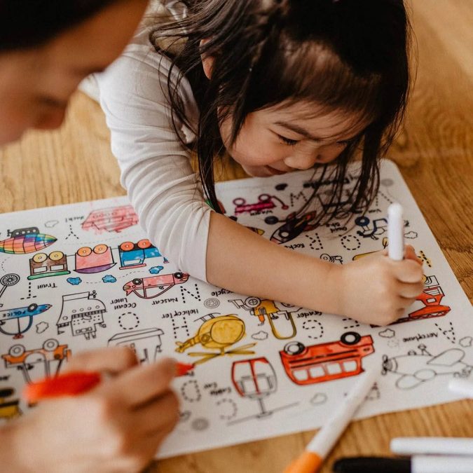 HeyDoodle | Reusable Colouring Mat, Toot Toot Honk (Large) - Image 4