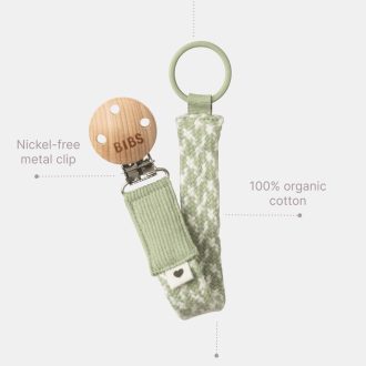BIBS | Pacifier Clip, Petrol & Baby Blue