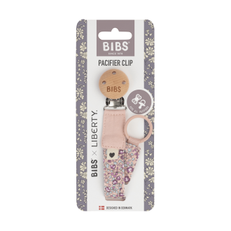 BIBS | Pacifier Liberty Clip, Eloise & Blush