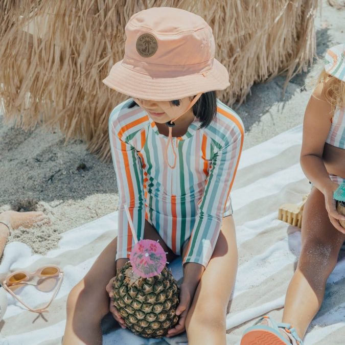 CRYWOLF | Long Sleeve Swimsuit, Summer Stripe - Image 4