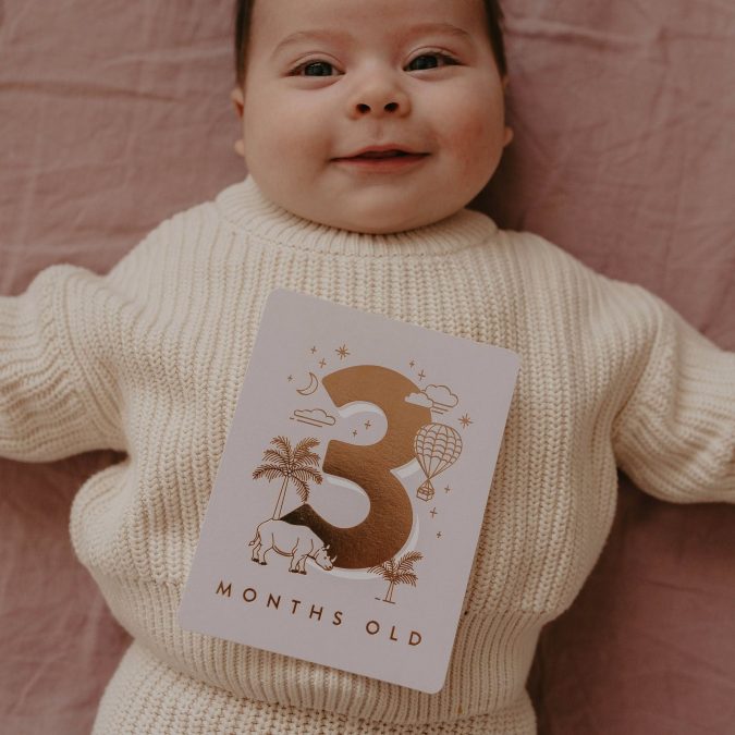 Fox & Fallow | Baby Milestone Cards, Cream - Image 2