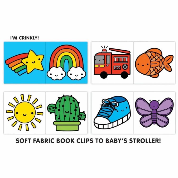 Mudpuppy | Crinkle Stroller Book, Rainbow World - Image 4
