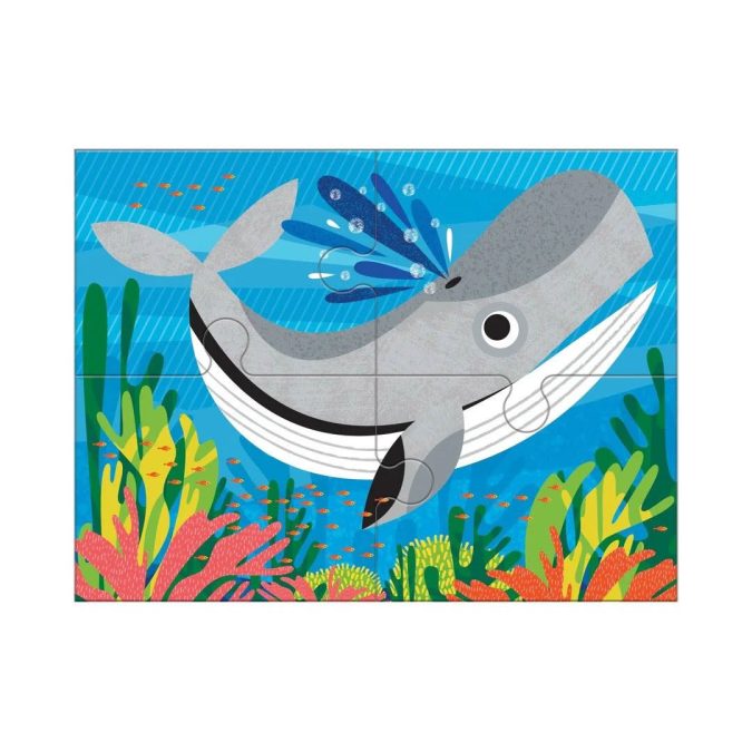 Mudpuppy | 4-in-a-Box Puzzle Set, Ocean Friends - Image 6