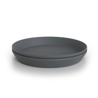 Mushie | Dinner Plate Round (Set of 2), Smoke