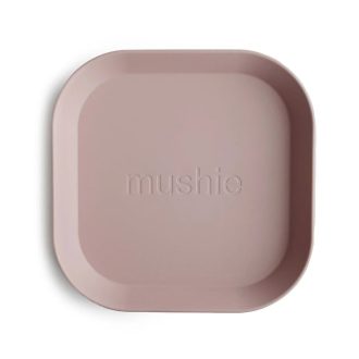 Mushie | Dinner Plate Square (Set of 2), Blush