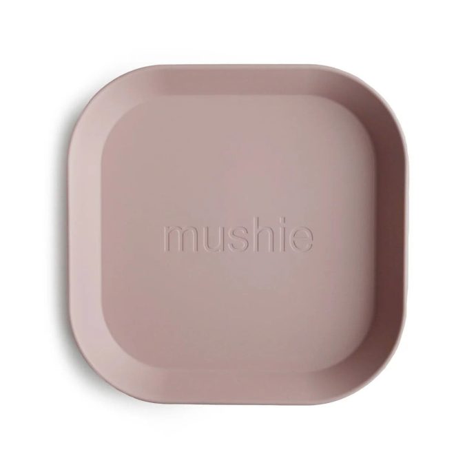 Mushie | Dinner Plate Square (Set of 2), Blush