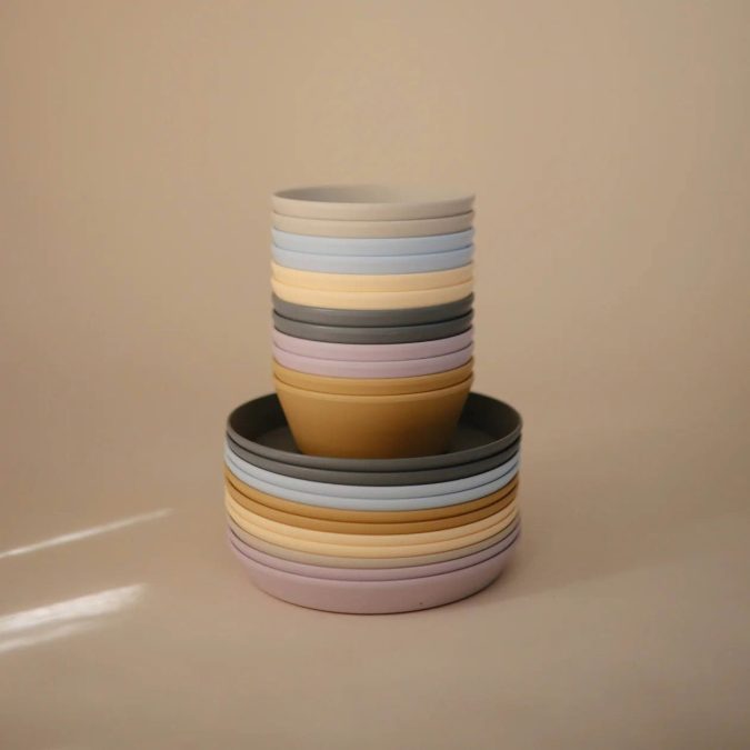 Mushie | Dinner Bowl Round (Set of 2), Smoke - Image 4