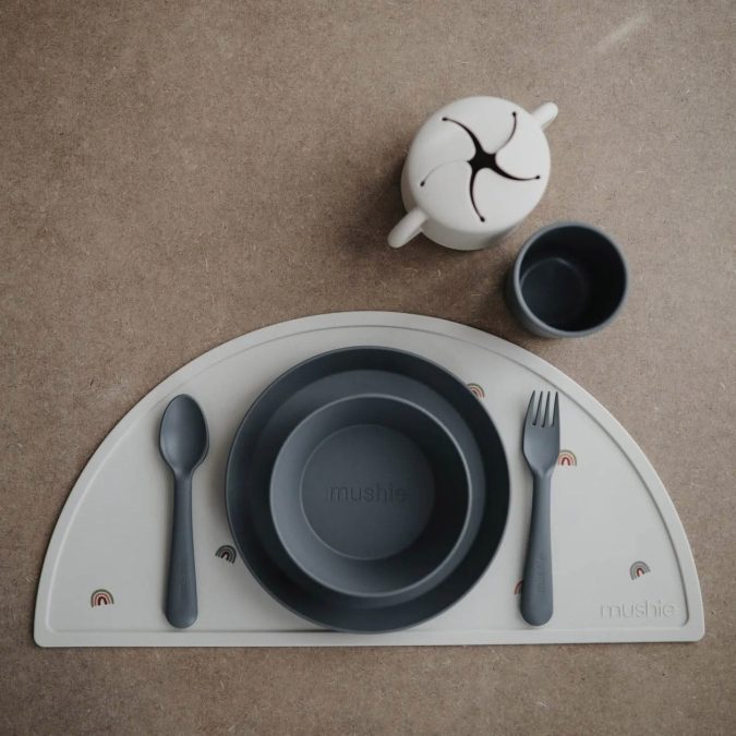 Mushie | Dinner Bowl Round (Set of 2), Smoke - Image 3