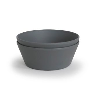 Mushie | Dinner Bowl Round (Set of 2), Smoke