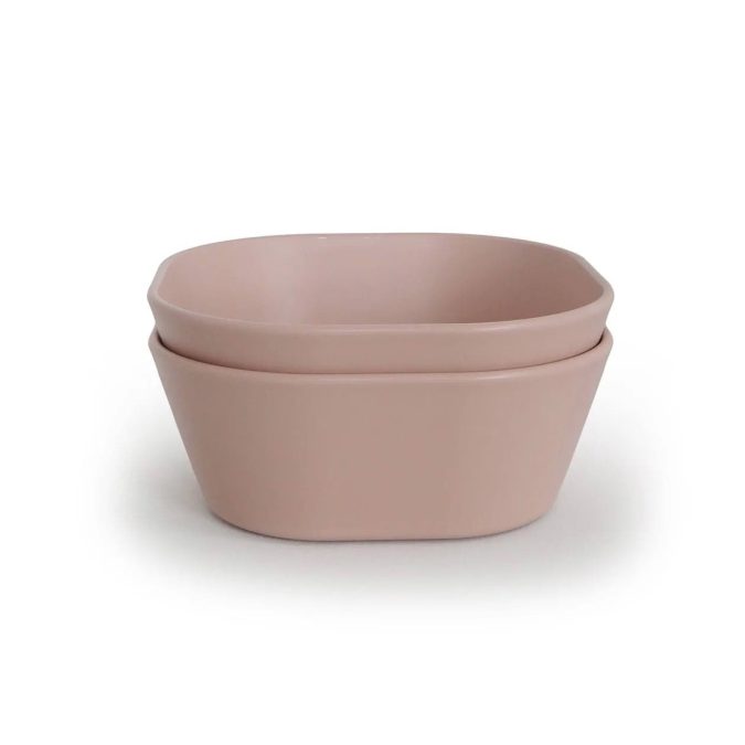 Mushie | Dinner Bowl Square (Set of 2), Blush - Image 2