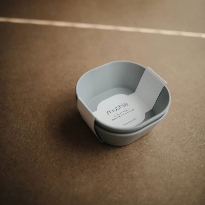 Mushie | Dinner Bowl Square (Set of 2), Sage - Image 3