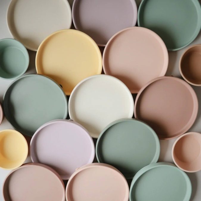 Mushie | Silicone Suction Plate, Cloudy Mauve - Image 4
