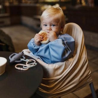 Mushie | Long Sleeve Bib, Tradewinds