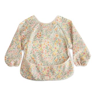 Mushie | Long Sleeve Bib, Pastel Blooms