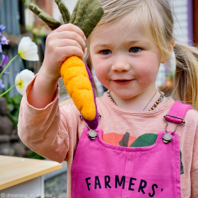 Tara Treasures | Felt Vegetables and Fruits Play Set A (14pc) - Image 4