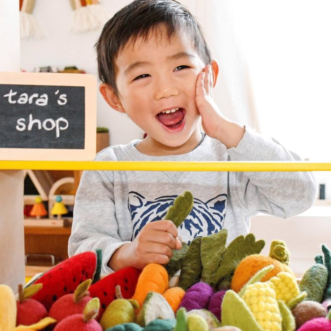 Tara Treasures | Felt Vegetables and Fruits Play Set A (14pc) - Image 6