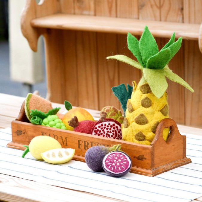 Tara Treasures | Felt Vegetables and Fruits Play Set D (12pc) - Image 5