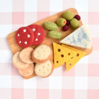 Tara Treasures | Felt Play Food, Cheese Platter Set
