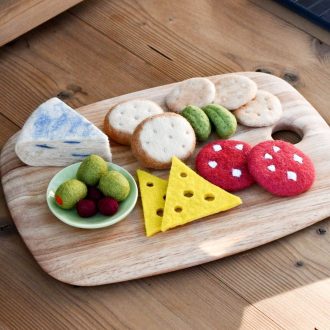 Tara Treasures | Felt Play Food, Cheese Platter Set