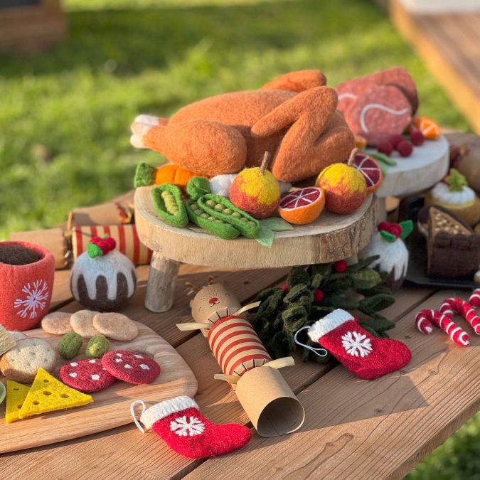 Tara Treasures | Felt Play Food, Cheese Platter Set - Image 4