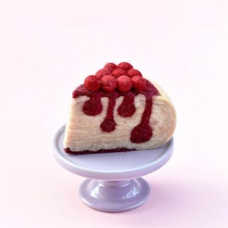 Tara Treasures | Felt Play Food, Boysenberry Cheesecake Slice