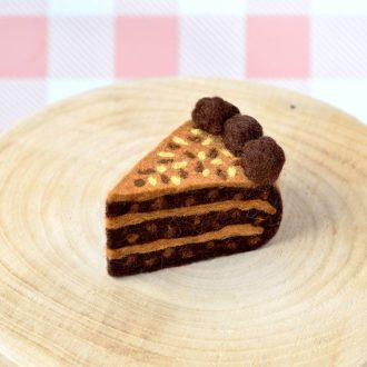 Tara Treasures | Felt Play Food, German Chocolate Cake Slice