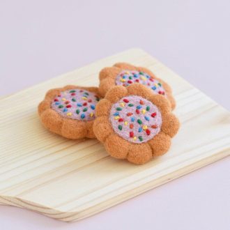 Tara Treasures | Felt Play Food, 100s and 1000s Biscuit