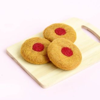 Tara Treasures | Felt Play Food, Jam Drop Biscuit