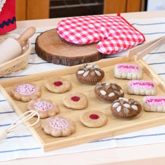 Tara Treasures | Felt Play Food, Jam Drop Biscuit