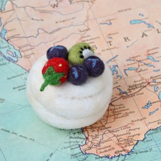 Tara Treasures | Felt Play Food, Pavlova Meringue Dessert