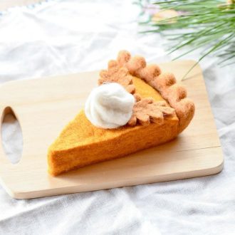 Tara Treasures | Felt Play Food, Pumpkin Pie Slice