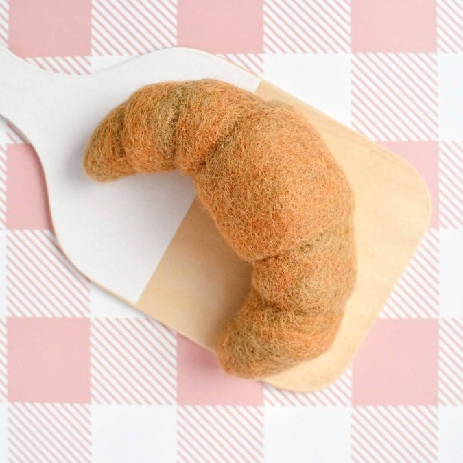 Tara Treasures | Felt Play Food, Plain Croissant - Image 4