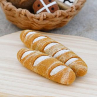Tara Treasures | Felt Play Food, Baguette (Set of 2)
