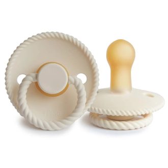 FRIGG | Rope Pacifier - Cream, Size 2
