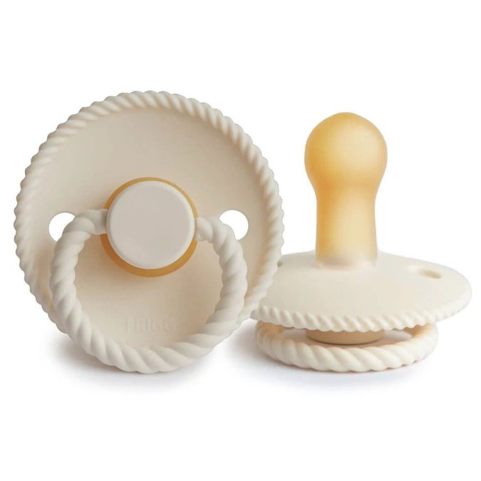 FRIGG | Rope Pacifier - Cream, Size 2